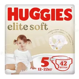 Huggies elite soft podguznikler 5, 12-22 kg, 42 sany Huggies 