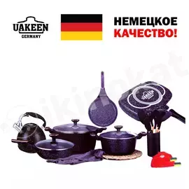 Набор посуды с гранитным покрытием uakeen 20pcs vk-370 Uakeen 