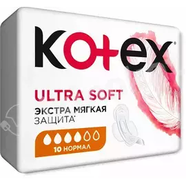 Gündelik gigiýenik prokladkalar kotex ultra soft  normal, 10 sany Kotex 