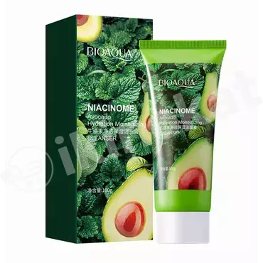 Ýüz ýuwmak üçin köpürjik "avocado niacinome" 100ml Bioaqua 