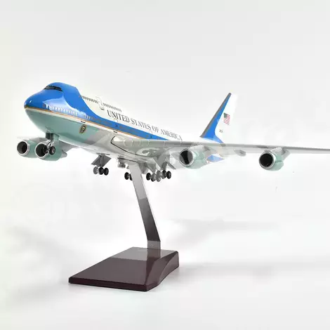 Модель самолёта boeing 747 "air force one" 20 см (металлическая)  