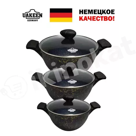 Набор посуды с гранитным покрытием uakeen 6pcs 20/24/28sm vk-720 Uakeen 