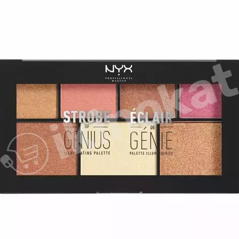 Haýlaýter paletka - nyx professional makeup strobe of genius illuminating palette №stgp02 Nyx 