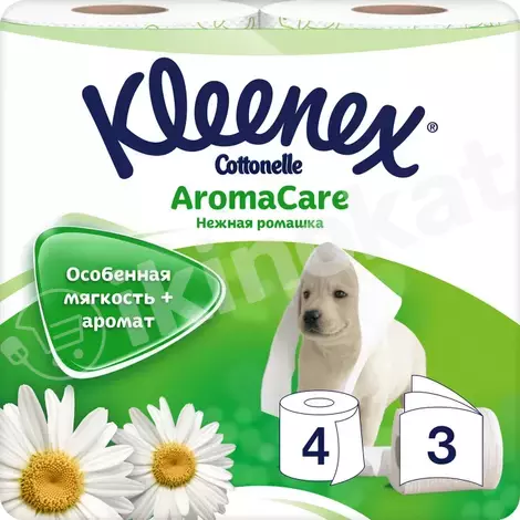 Туалетная бумага kleenex ромашка, 4 рулона Kleenex 