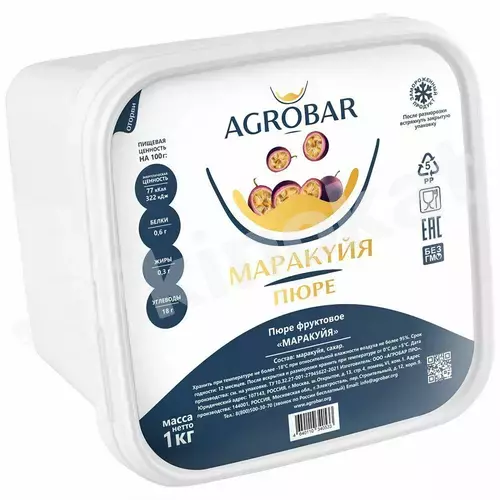 Фруктовое пюре agrobar "маракуйя", 250г Agrobar 