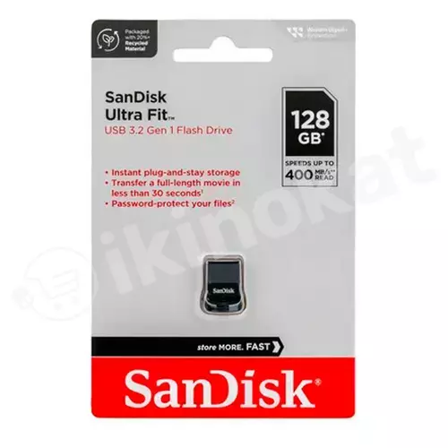 Sandisk ultra fit usb 3.2-128gb ýatda saklaýjy fleşka Sandisk 