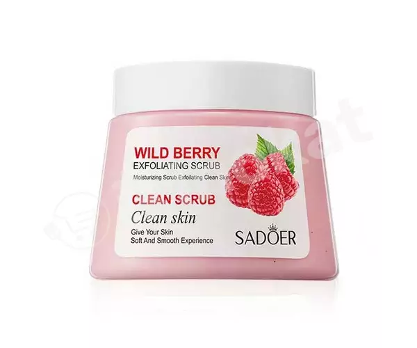 Sadoer "exfoliating clean scrub wild berry" beden arassalaýjy skrab, 250g Sadoer 