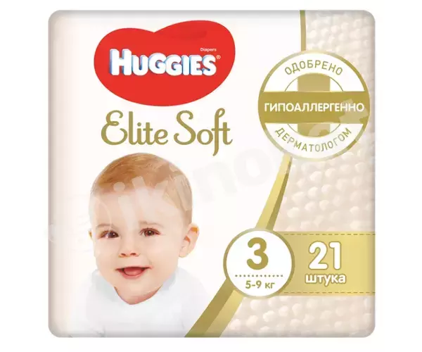 Подгузник  huggies elite soft 3, 5-9 кг, 21 шт Huggies 