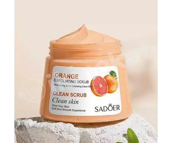Sadoer "exfoliating clean scrub orange" beden arassalaýjy skrab, 250g Sadoer 