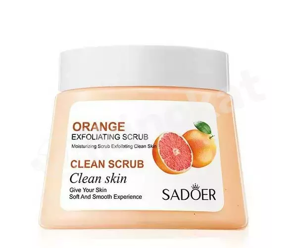 Sadoer очищающий отшелушивающий скраб для тела "exfoliating clean scrub orange", 250г Sadoer 