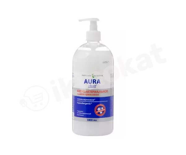 Жидкое крем-мыло "aura clean" антибактериальное и гипоаллергенное, 1 л Aura  