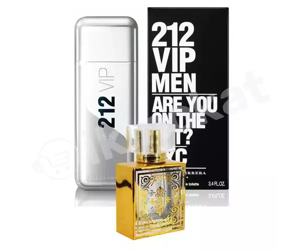 Carolina herrera "212 vip men" erkekler üçin guýma atyr Ambra parfum 
