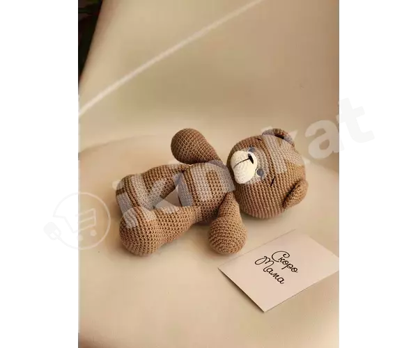 Мягкая игрушка ручной работы ''вязанный медвежонок'' Silva knit 