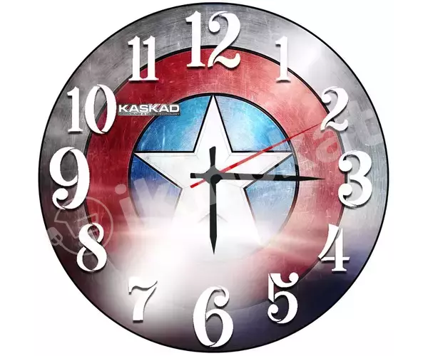 Настенные часы "щит капитана америки" Kaskad (каскад) 
