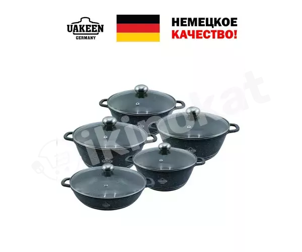Набор посуды с гранитным покрытием uakeen 10pcs 20/24/28/32/28sm vk-19-2 Uakeen 