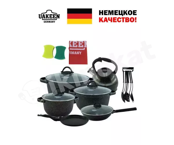 Набор посуды с гранитным покрытием uakeen 20pcs vk-78 Uakeen 