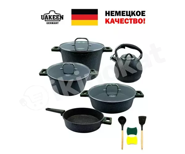 Набор посуды с гранитным покрытием uakeen 12pcs vk-7 Uakeen 