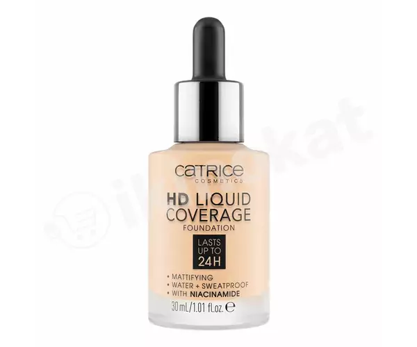 Catrice hd liquid coverage foundation №002 ýüz üçin tonal kremi Catrice cosmetics 