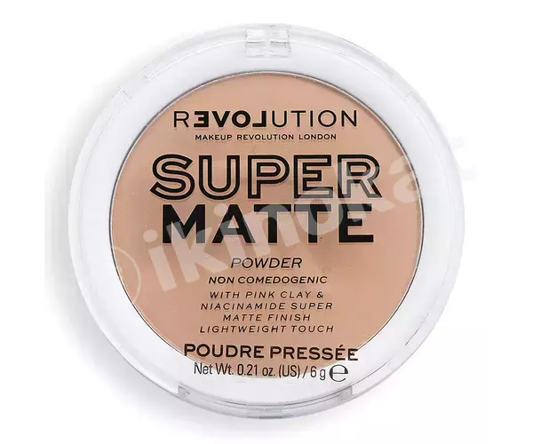 Компактная матирующая пудра makeup revolution super matte pressed powder beige Revolution 
