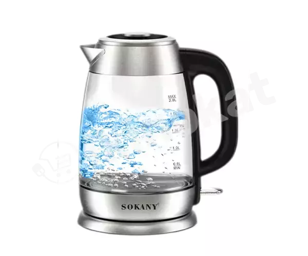 Чайник электрический стекло sokany 2.0l 2000w sk-sh-1069 Sokany 