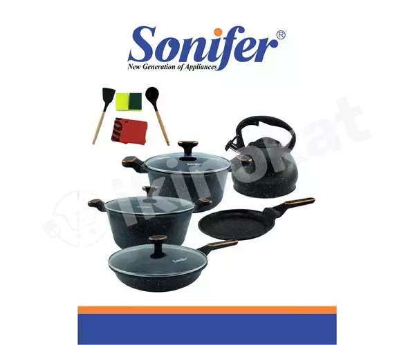 Sonifer 13pcs sf-1152 nahar bişirmek üçin gap-gaçlar toplumy Sonifer 