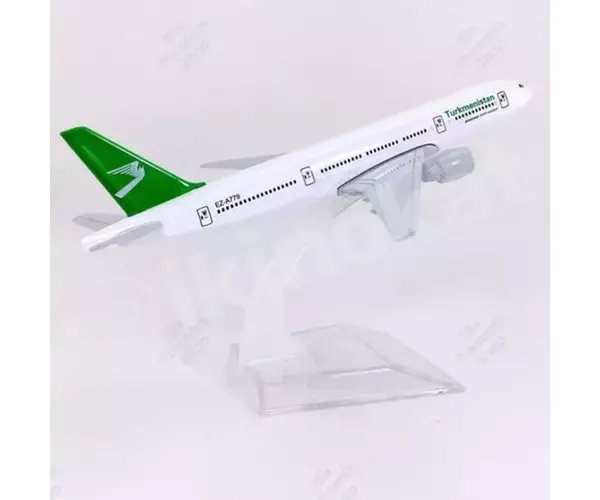 Металлическая модель самолёта "türkmen howa ýollary", 16см  