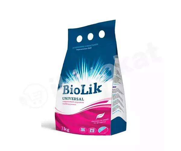 "biolik" uniwersal kir ýuwujy poroşok, 3 kg (p/e paket) Biolik 