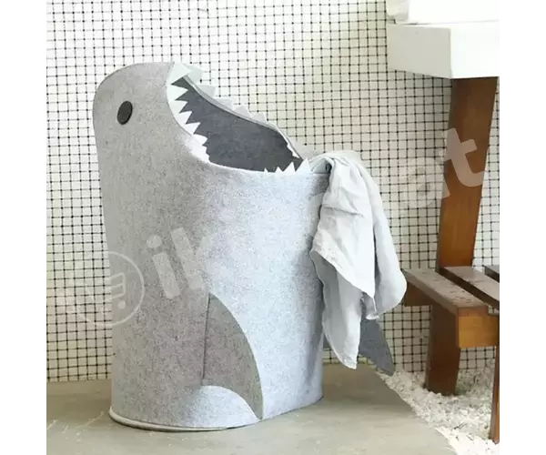 Детская корзина для белья или игрушек "акула"  
