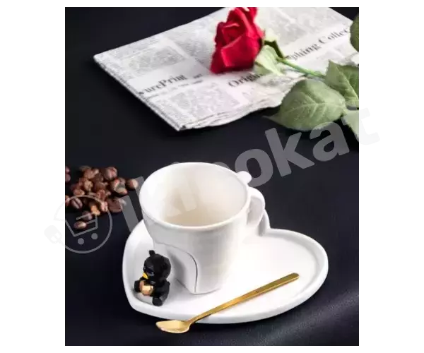 Чашка кофейная "мишка с сердечком" 260 мл, 1 шт  
