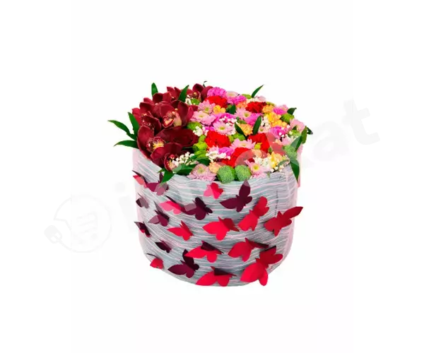 Цветы в коробке "торжество надежды"  