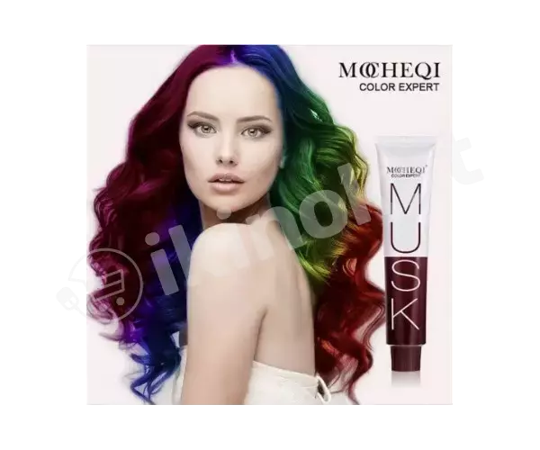 Профессиональная крем-краска для волос "musk" 7/3, 100мл Mocheqi professional 