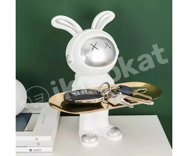 Статуэтка "космический кролик" с подносом  